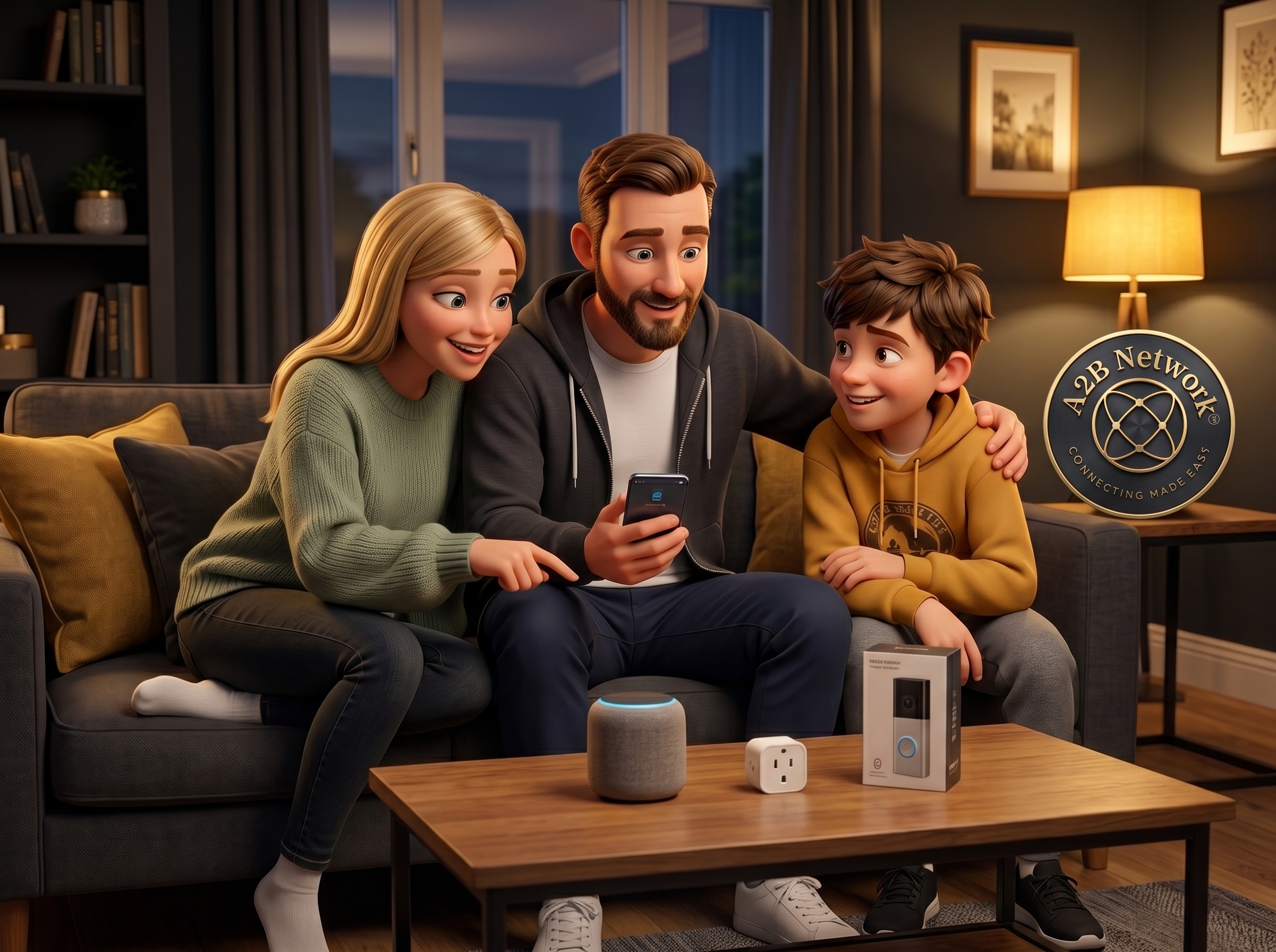 Smart Home Devices on Coffee Table
