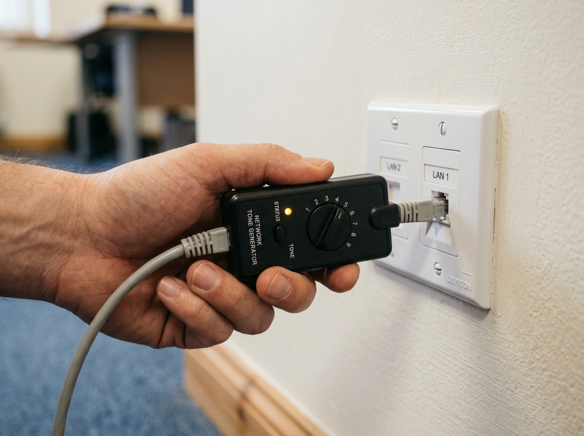 A2B Network how-to guide — connecting a tone generator to a wall Ethernet port