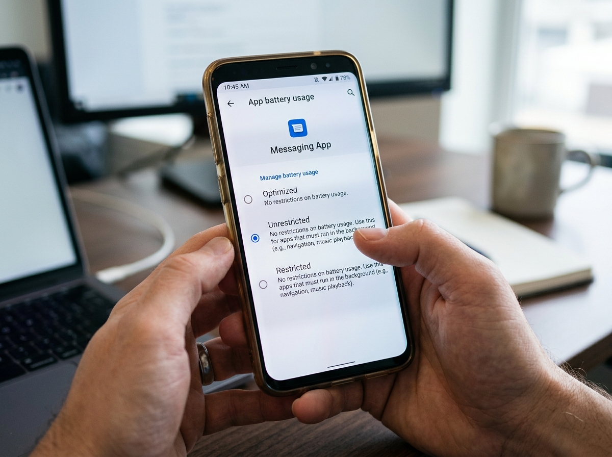 A2B Network how-to guide — disabling battery optimisation for a softphone app on Android