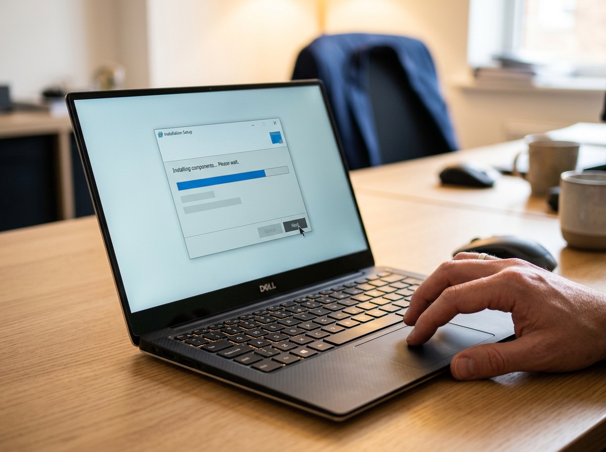 A2B Network how-to guide — running a softphone application installer on a desktop computer