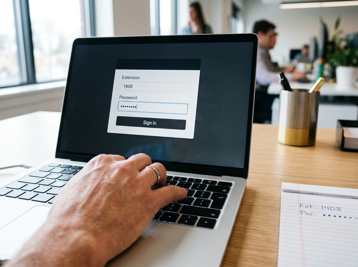 A2B Network how-to guide — signing into a softphone app with extension credentials